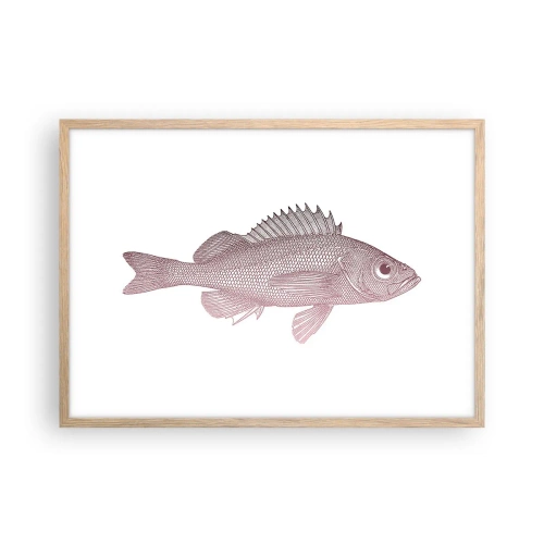 Plakat w ramie jasny dąb - Ryba wielkooka - 70x50 cm