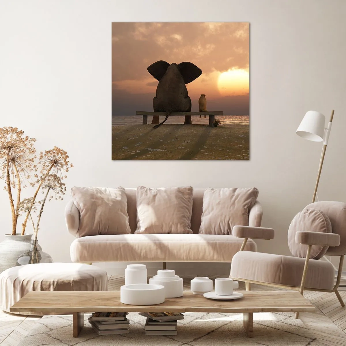 Obraz na płótnie - Dobrze jest razem pomilczeć - 70x70 cm