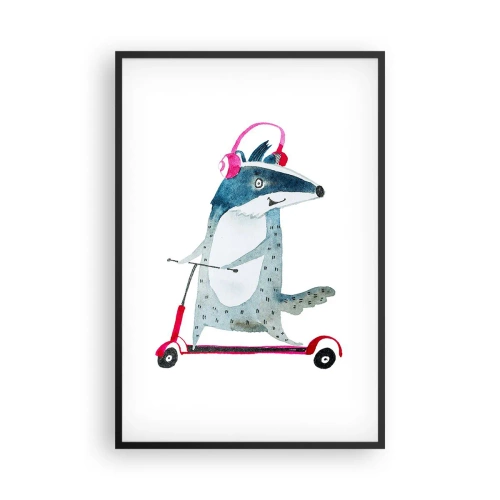 Plakat w czarnej ramie - Borsucze radości - 61x91 cm