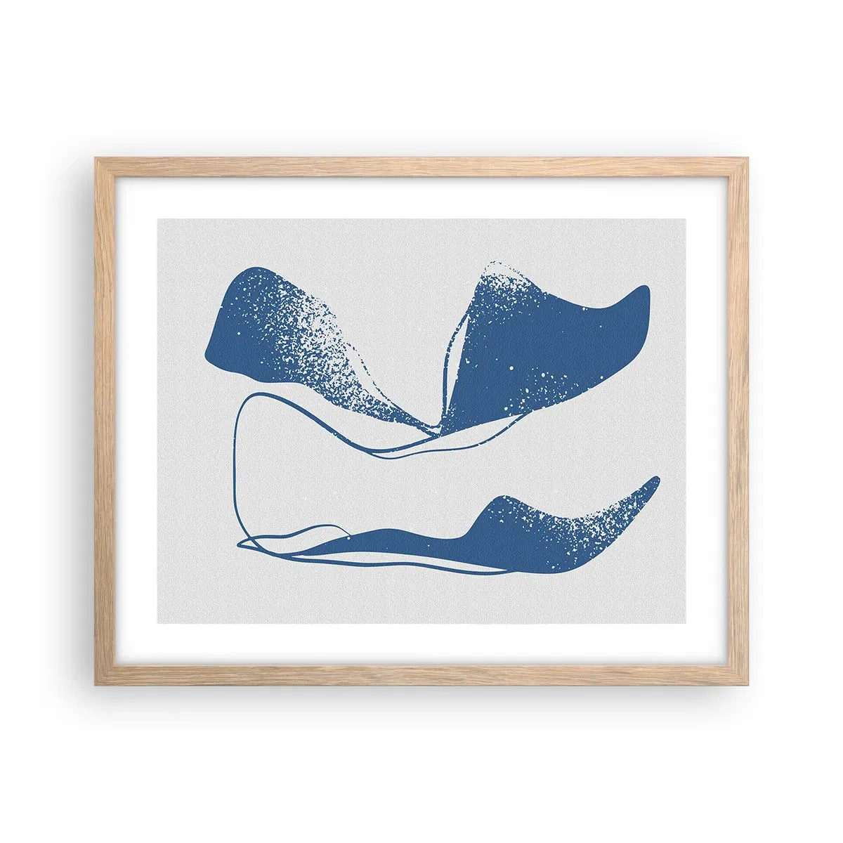 Plakat w ramie jasny dąb - Abstrakcja uskrzydlona - 50x40 cm