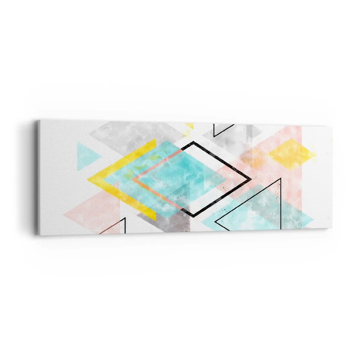 Obraz na płótnie - Igraszka geometryczna - 90x30 cm
