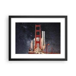 Plakat w czarnej ramie - Zawsze w centrum - 40x30 cm