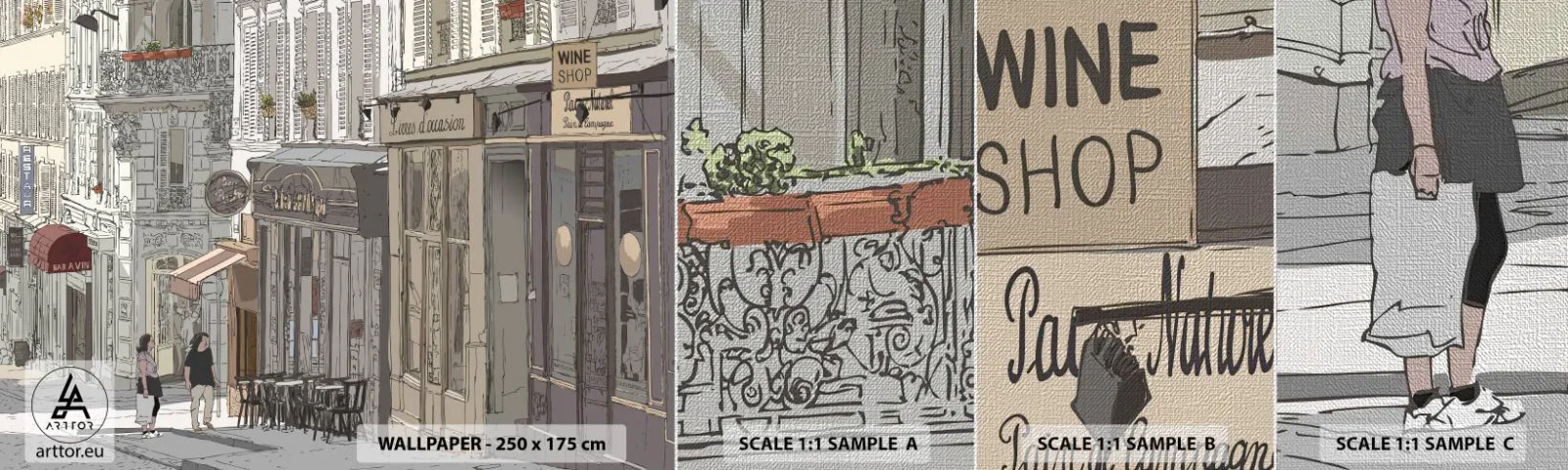 Fototapeta Próbka Premium Canvas - Miejskie radości - Architektura, Miasto, Paryż - 100x30 cm