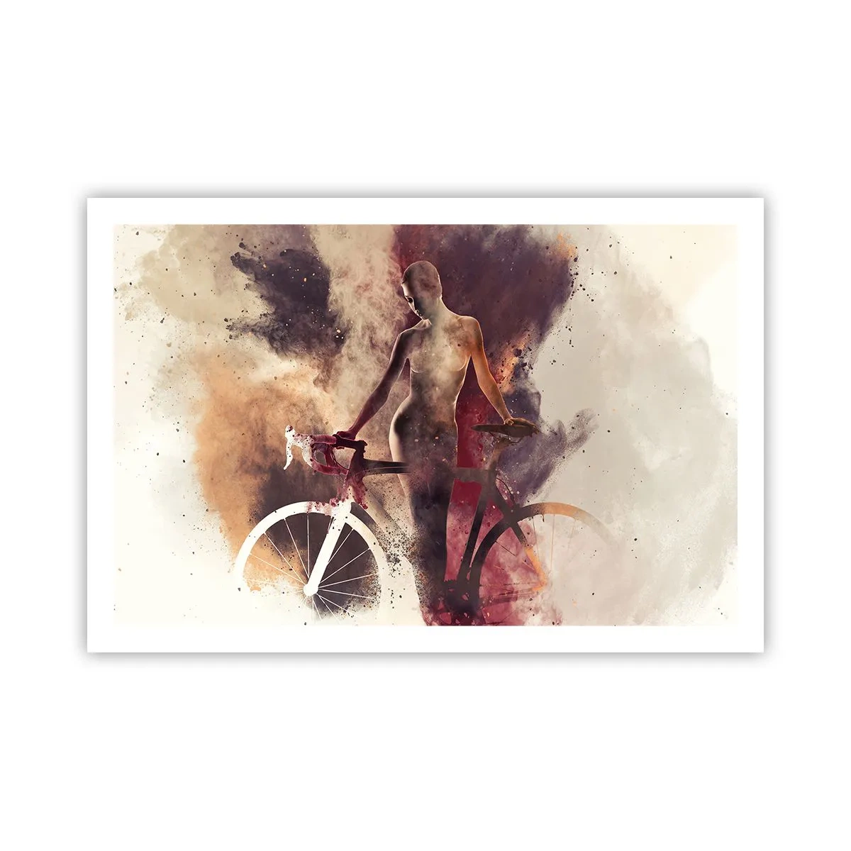 Plakat - W marmurowych kształtach rowerowa dusza - 91x61 cm
