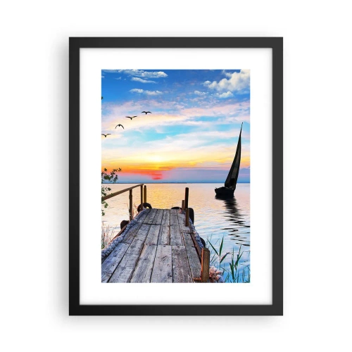 Plakat w czarnej ramie - Dobry wieczór - 30x40 cm