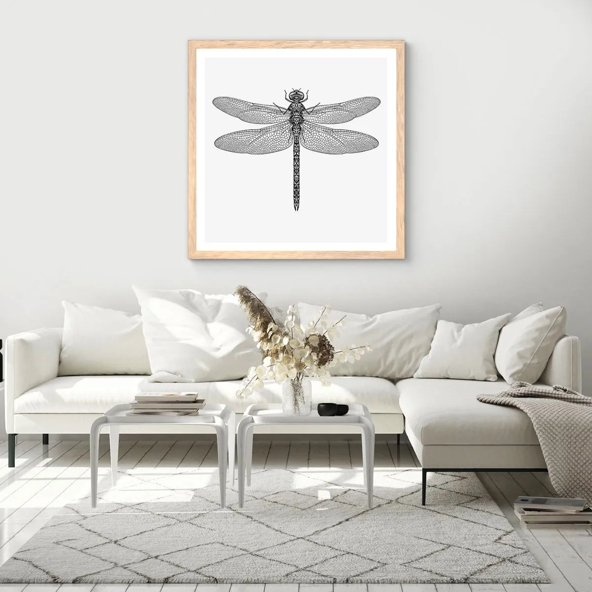 Plakat w ramie jasny dąb - Precyzja natury - 60x60 cm