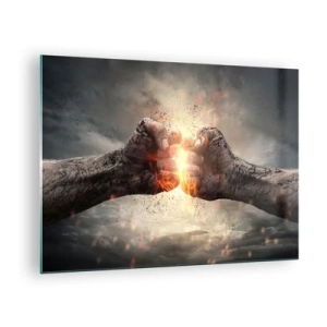 Obraz na szkle - Stań do walki - 70x50cm - Stań do walki - Nowoczesna dekoracja ścienna do salonu i sypialni ARTTOR