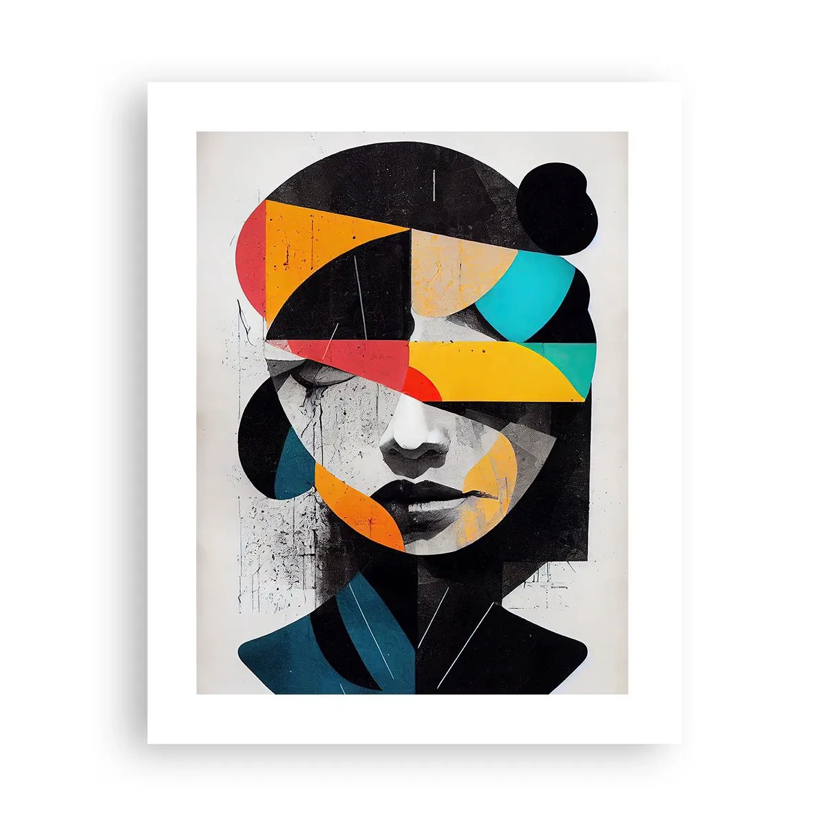 Plakat - Portret wewnętrzny wielobarwny - 40x50 cm