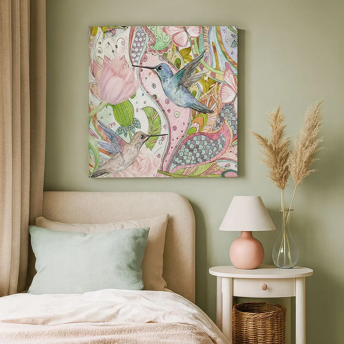 Obraz na płótnie - Wplątane w pnączach - 30x30 cm