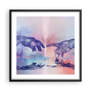 Plakat w czarnej ramie - Boska iskra życia - 50x50 cm