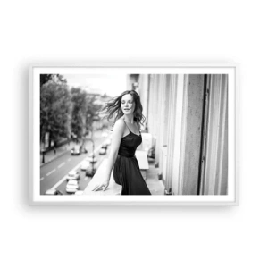 Plakat w białej ramie - Z pewnością paryżanka - 91x61 cm