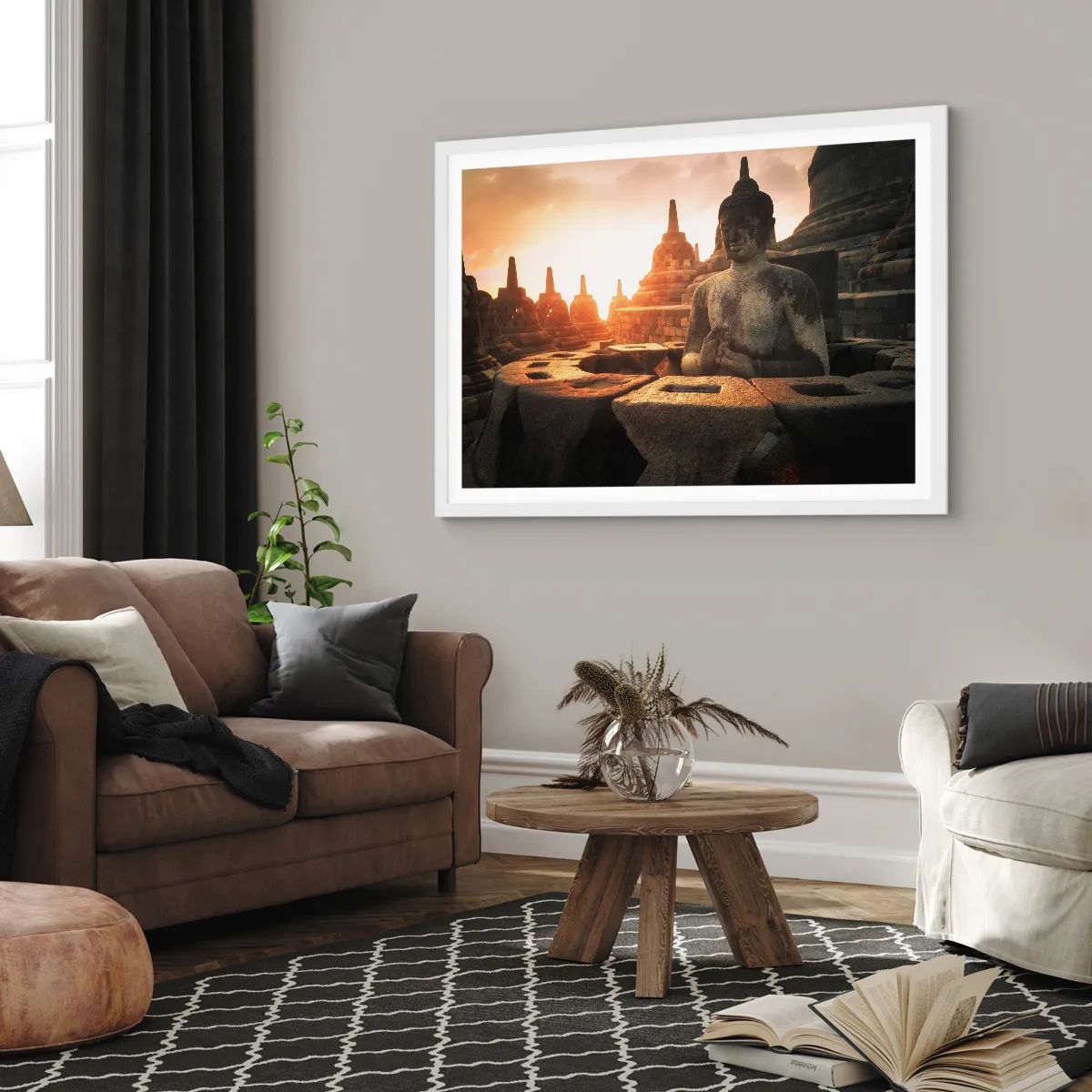 Plakat w białej ramie - Pogoda wielkiej mądrości - 91x61 cm