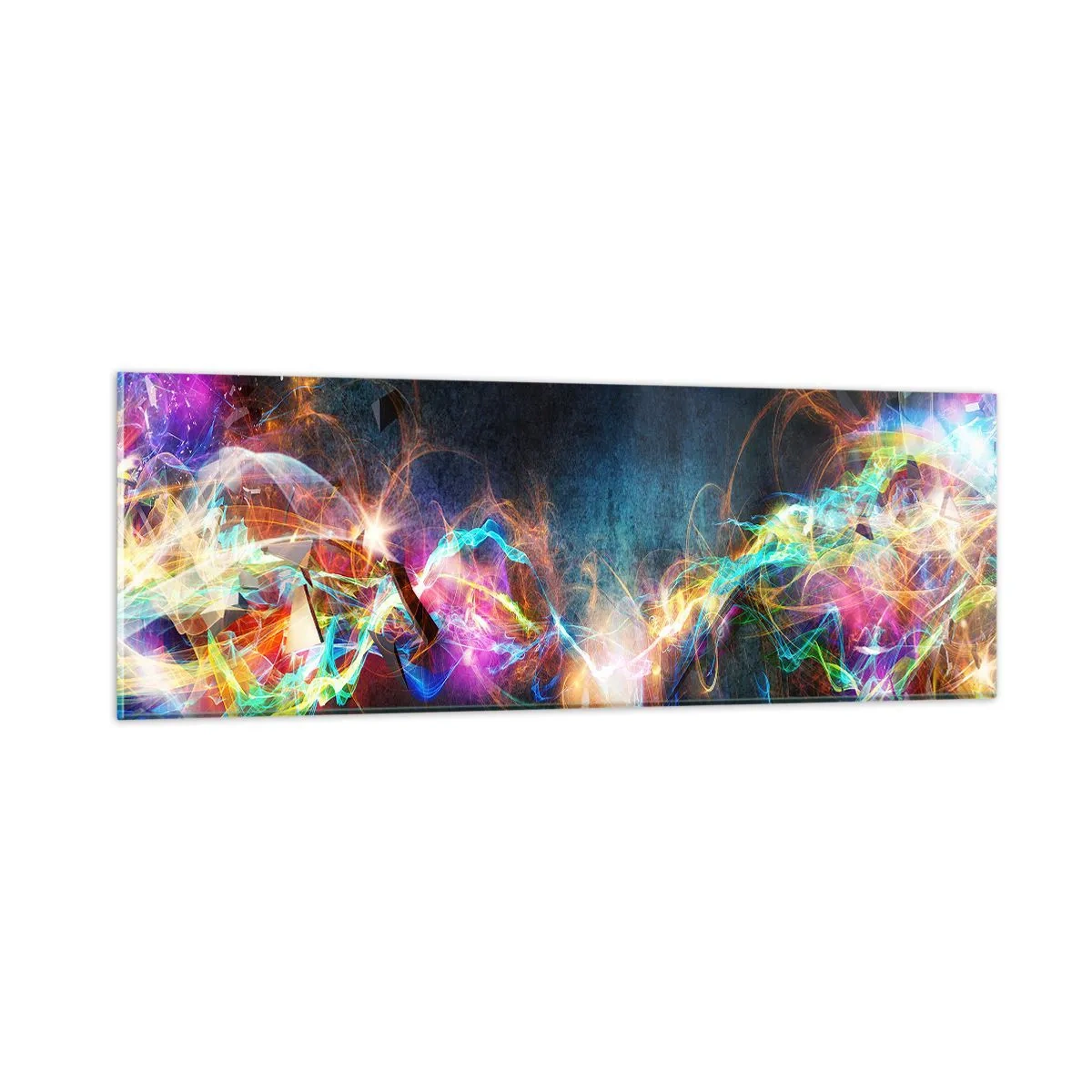 Obraz na szkle - Radośnie przeciw ciemności - 90x30 cm
