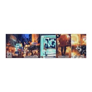Fototapeta Próbka Premium Sand - A miasto nie śpi - Miasto, Ludzie, Architektura - 100x30 cm