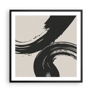 Plakat w czarnej ramie - Zamaszyście i koliście - 60x60 cm