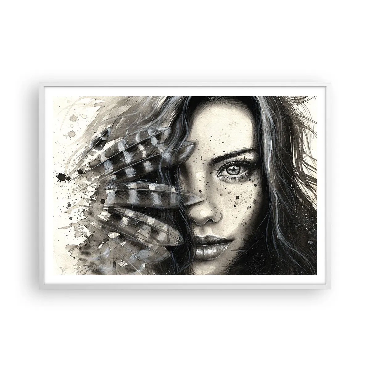 Plakat w białej ramie - Dzika piękność - 100x70 cm