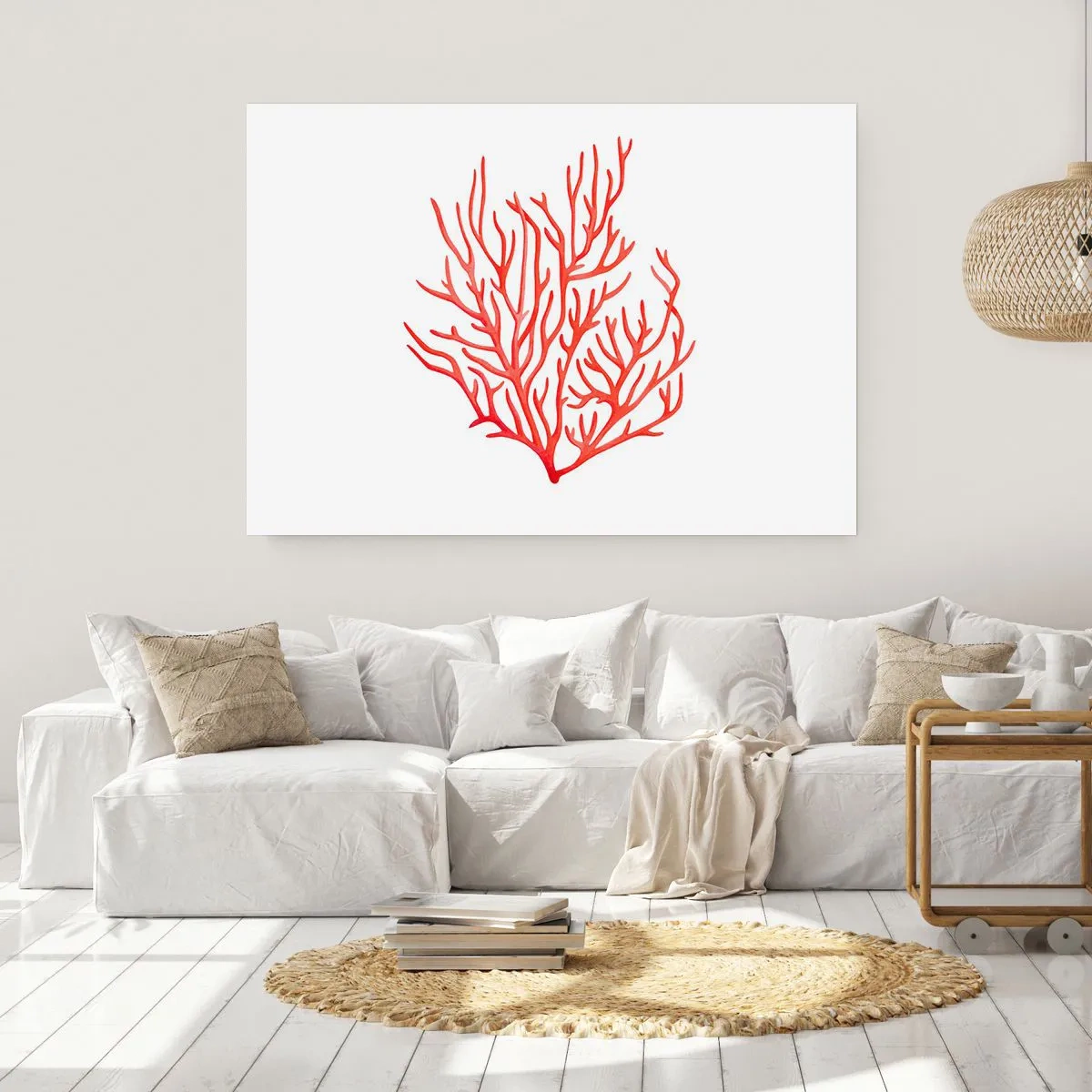 Plakat - Koralowy filigran - 91x61 cm
