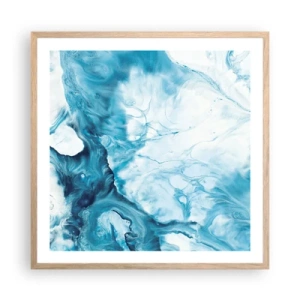 Plakat w ramie jasny dąb - Koncert błękitu - 60x60 cm