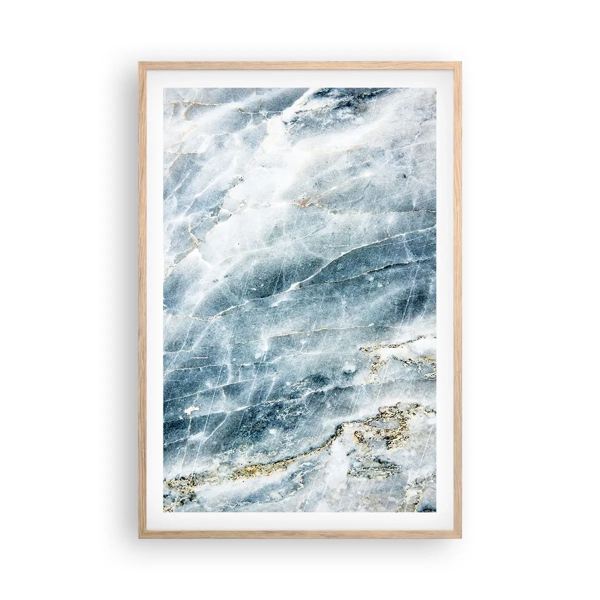 Plakat w ramie jasny dąb - Lodowy świat - 61x91 cm