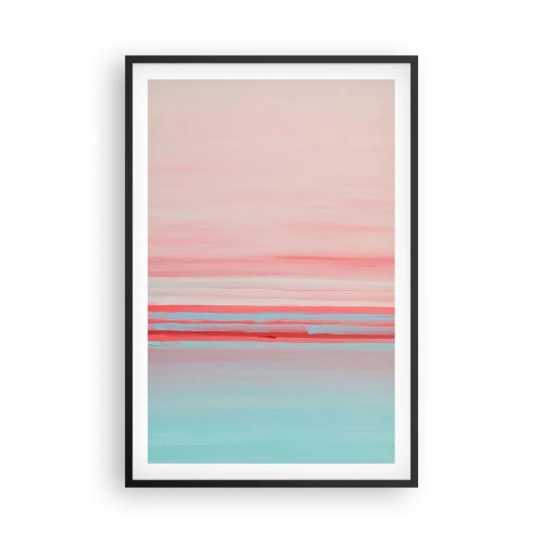 Plakat w czarnej ramie - Abstrakcja o świcie - 61x91 cm