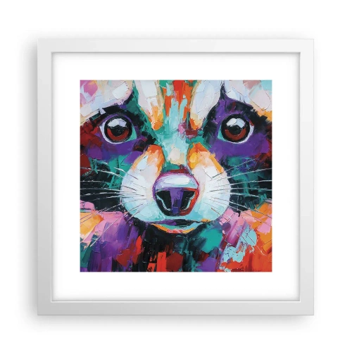 Plakat w białej ramie - Tylko dobre emocje - 30x30 cm