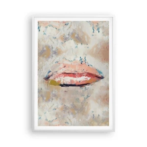 Plakat w białej ramie - Budzi zmysły - 70x100 cm