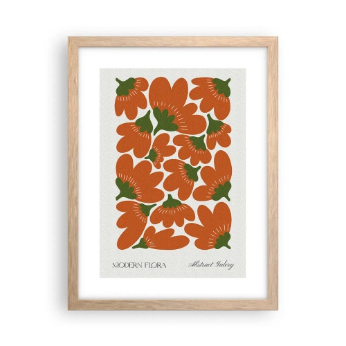 Plakat w ramie jasny dąb - Z życia kwiatów - 30x40 cm