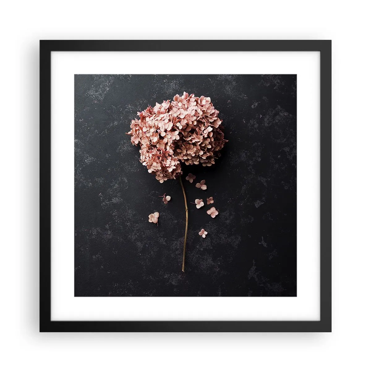 Plakat w czarnej ramie - Prawdziwie romantyczny znak - 40x40 cm