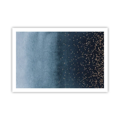 Plakat - Kompozycja – niebieskie fazy - 91x61 cm