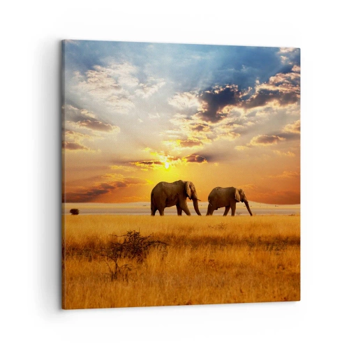 Obraz na płótnie - Rodzinna przechadzka - 50x50 cm