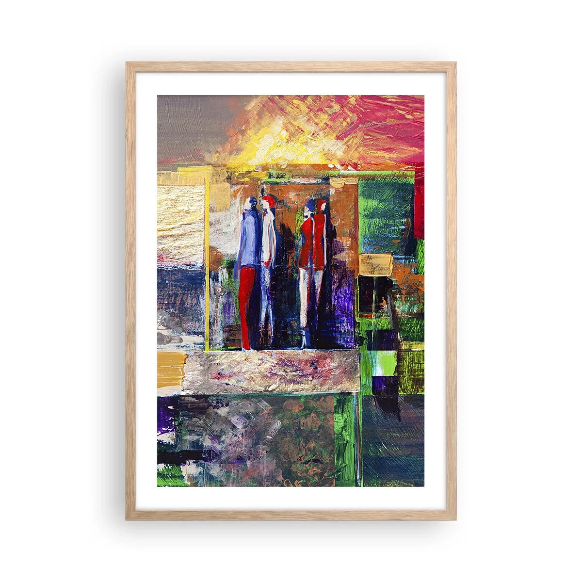 Plakat w ramie jasny dąb - Relacje i emocje - 50x70 cm