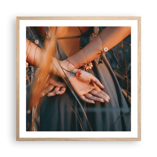 Plakat w ramie jasny dąb - Związana z naturą - 60x60 cm