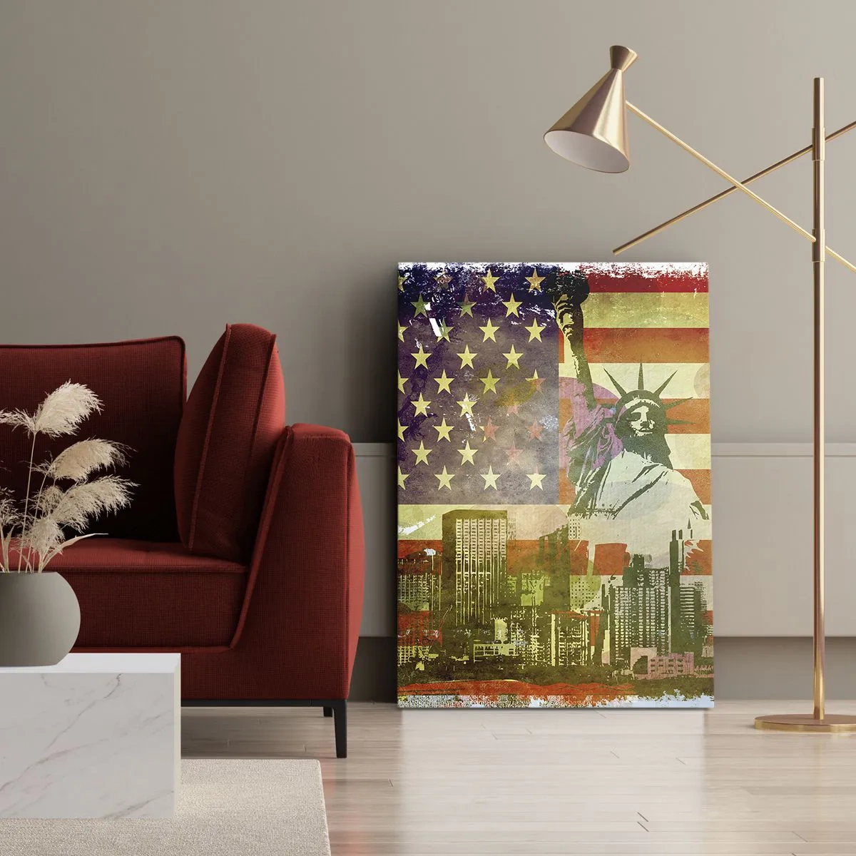 Obraz na płótnie - Viva America! - 65x120 cm