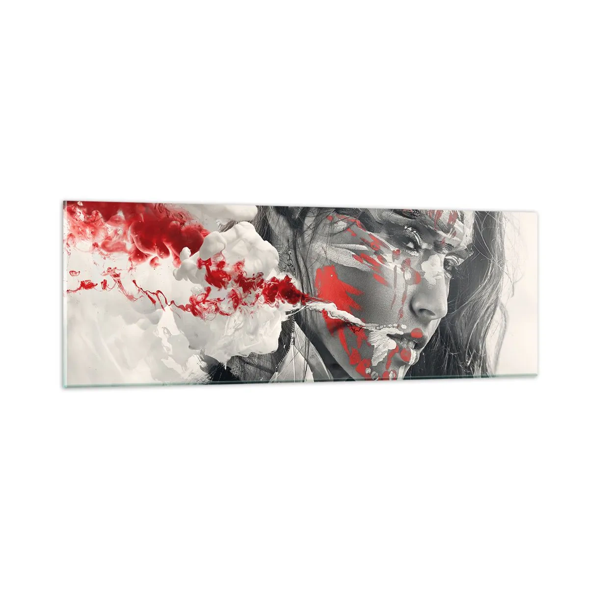 Obraz na szkle - W oparach absurdu - 90x30 cm
