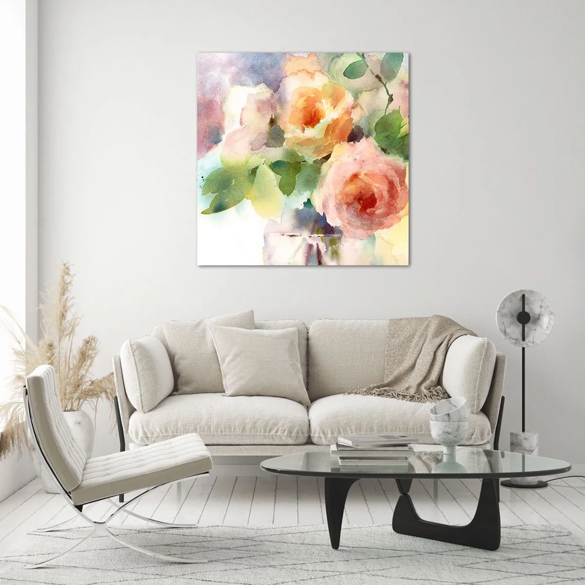 Obraz na szkle - Delikatne jak akwarela - 30x30 cm