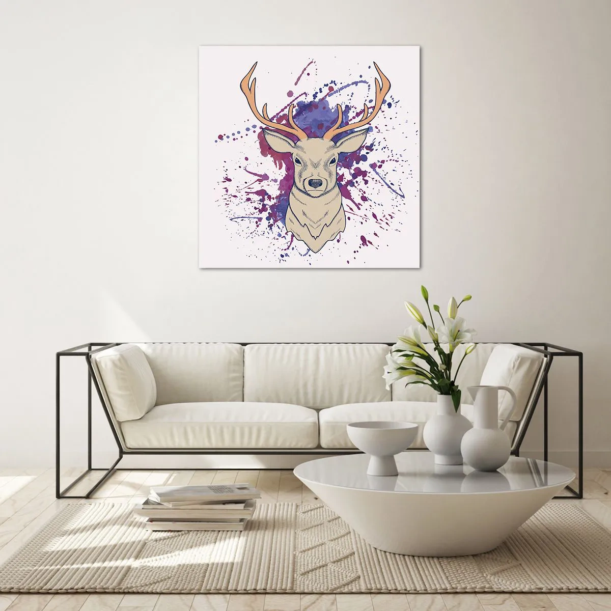 Obraz na szkle - Odwaga i równowaga - 70x70 cm