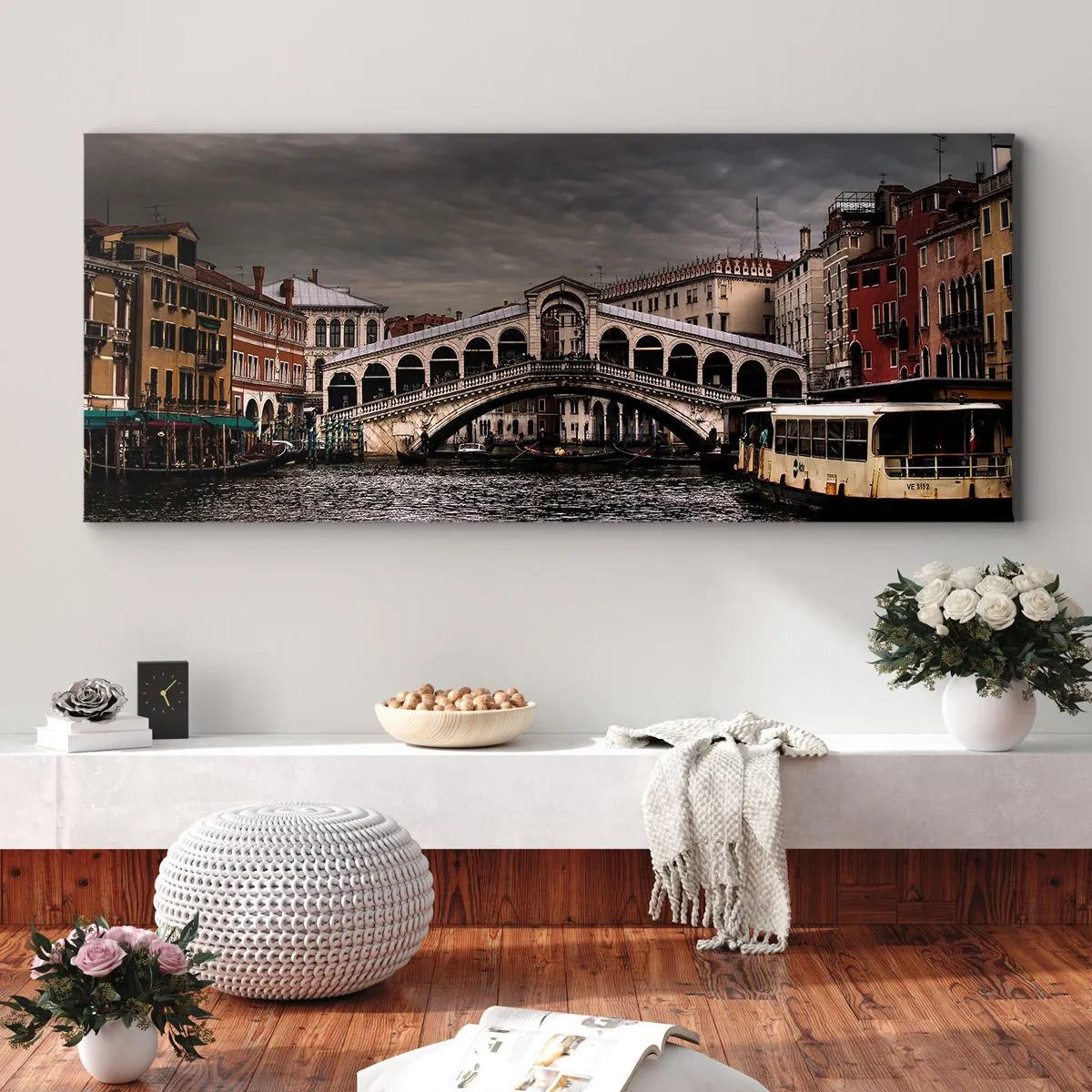 Obraz na płótnie - Obietnica weneckiego wieczoru - 100x40 cm