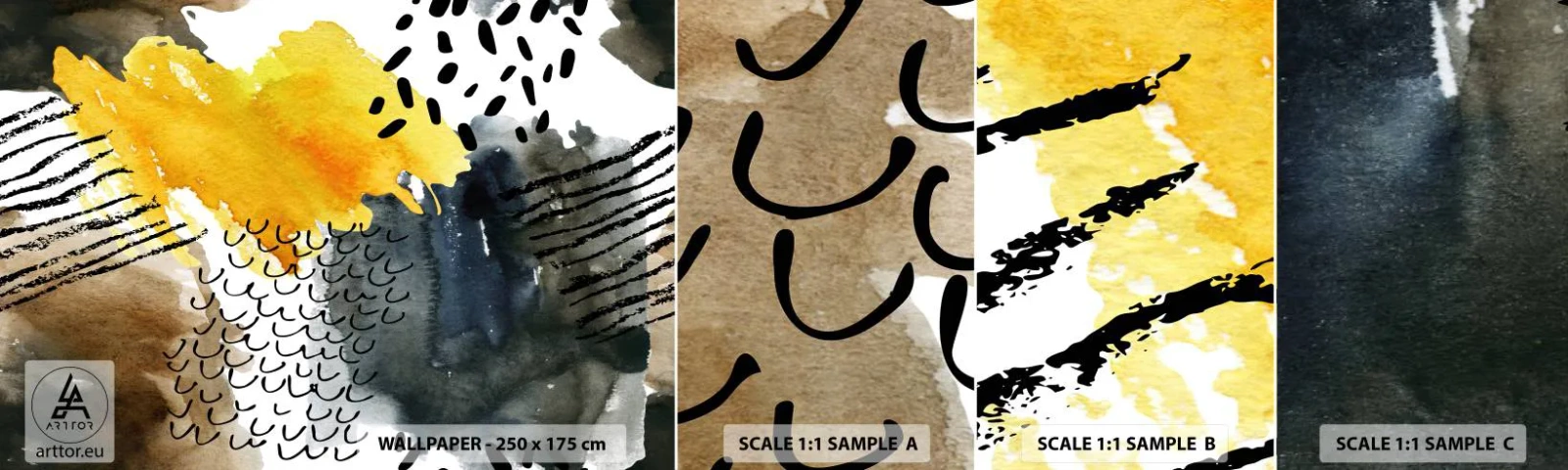 Fototapeta Próbka Samoprzylepna Deluxe Sticker - Spotkanie żywiołów - Abstrakcja, Sztuka, Sztuka Nowoczesna - 100x30 cm