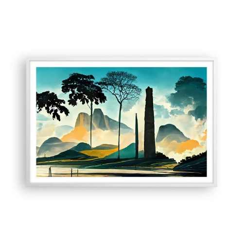 Plakat w białej ramie - Wciąż wyżej i wyżej - 91x61 cm