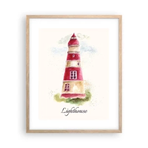 Plakat w ramie jasny dąb - Wokół zawsze pogoda - 40x50 cm