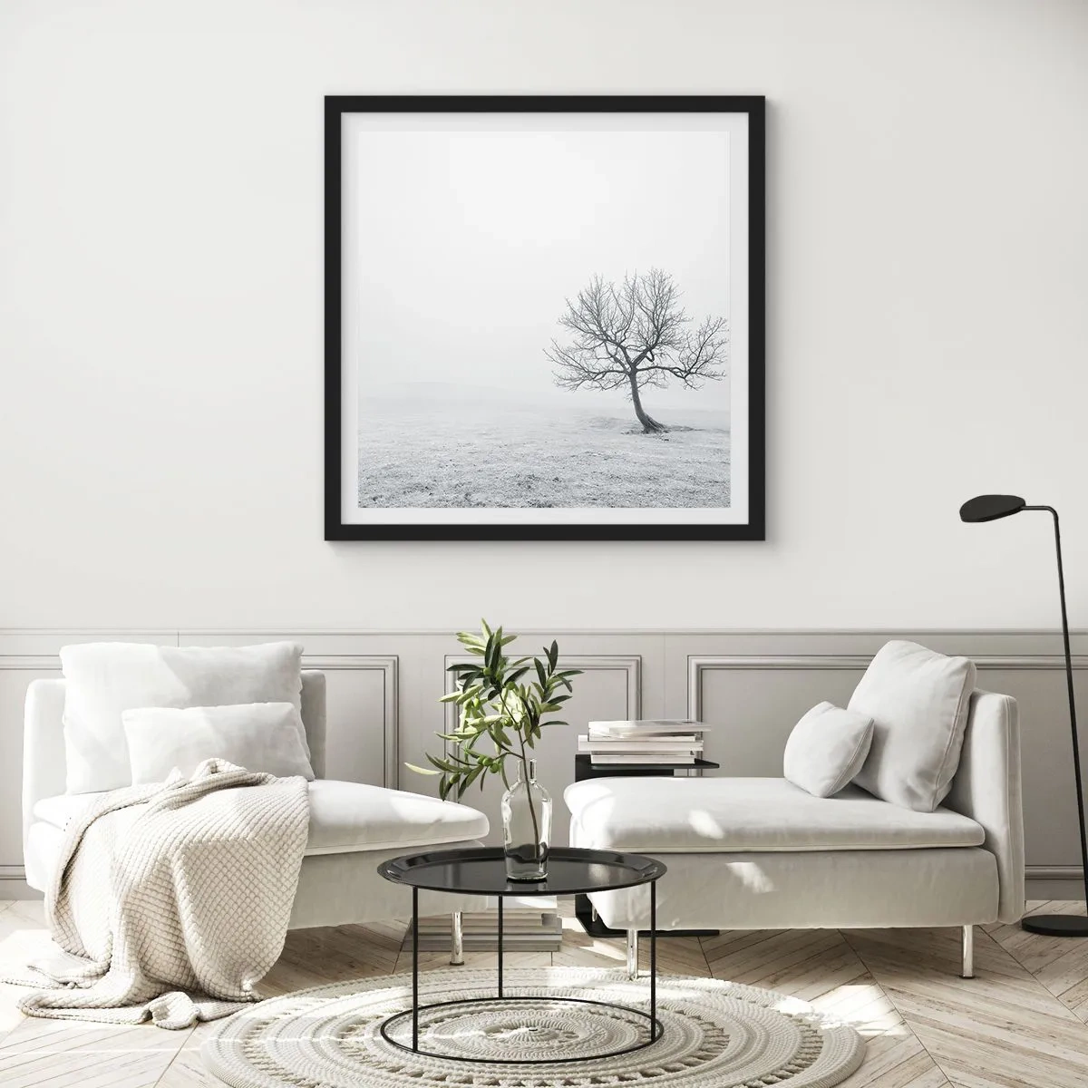 Plakat w czarnej ramie - Przeciw nicości - 50x50 cm