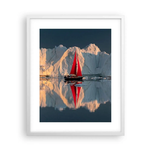 Plakat w białej ramie - Na krańcu świata - 40x50 cm