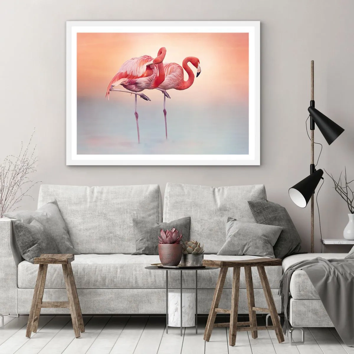 Plakat w białej ramie - W kolorze zachodzącego słońca - 40x30 cm