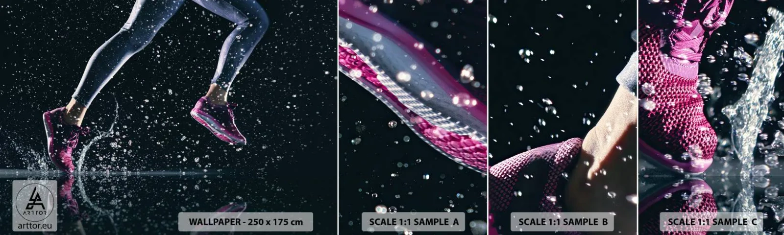 Fototapeta Próbka Samoprzylepna Deluxe Sticker - Ile sił w nogach - Sport, Jogging, Bieganie - 100x30 cm