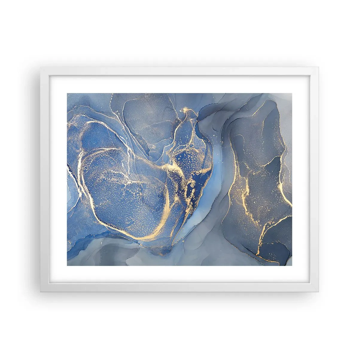 Plakat w białej ramie - Złoty pył - 50x40 cm
