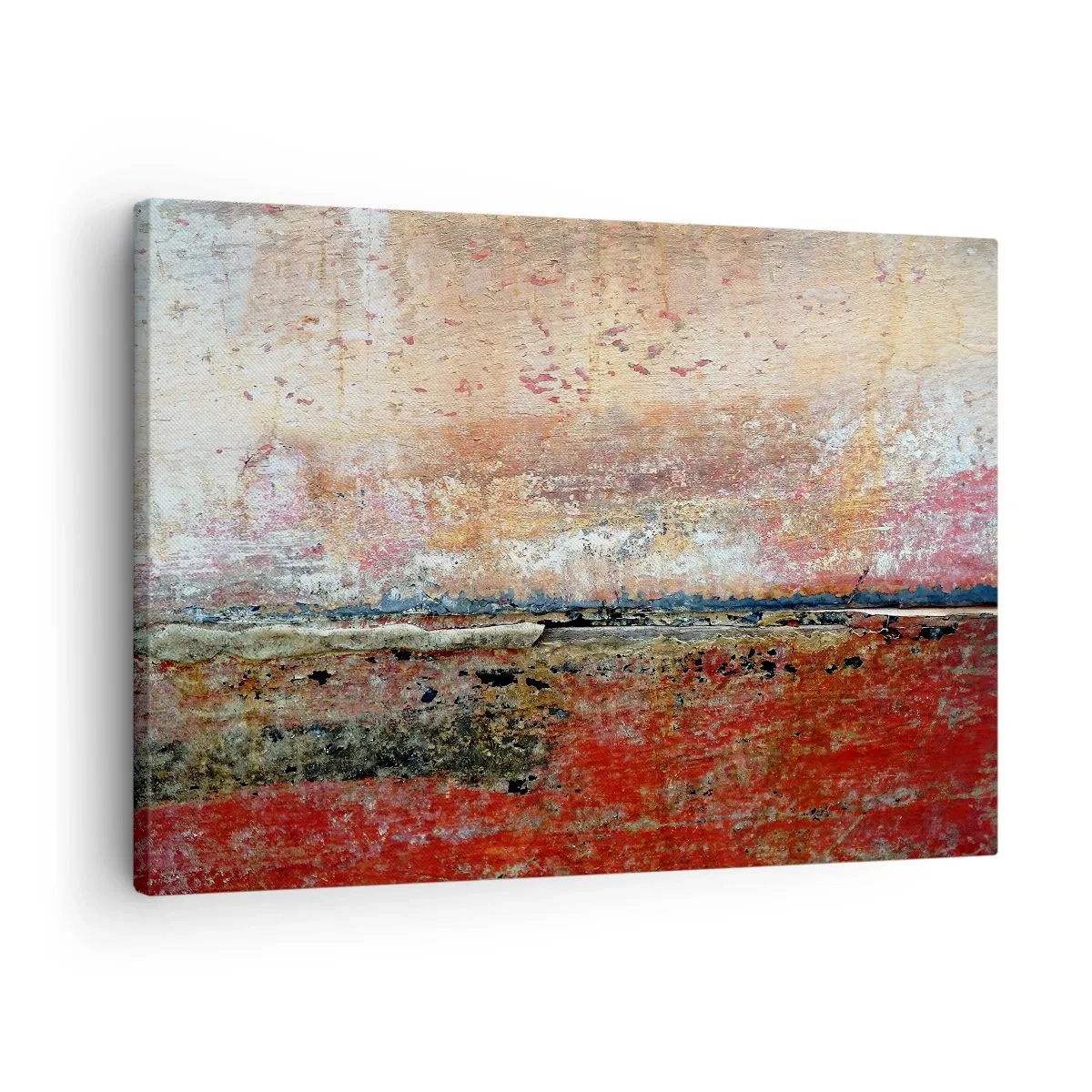 Obraz na płótnie - Abstrakcyjna kompozycja inspirowana morzem i naturą - 70x50cm - Może to morze - Nowoczesna dekoracja ścienna do salonu i sypialni ARTTOR