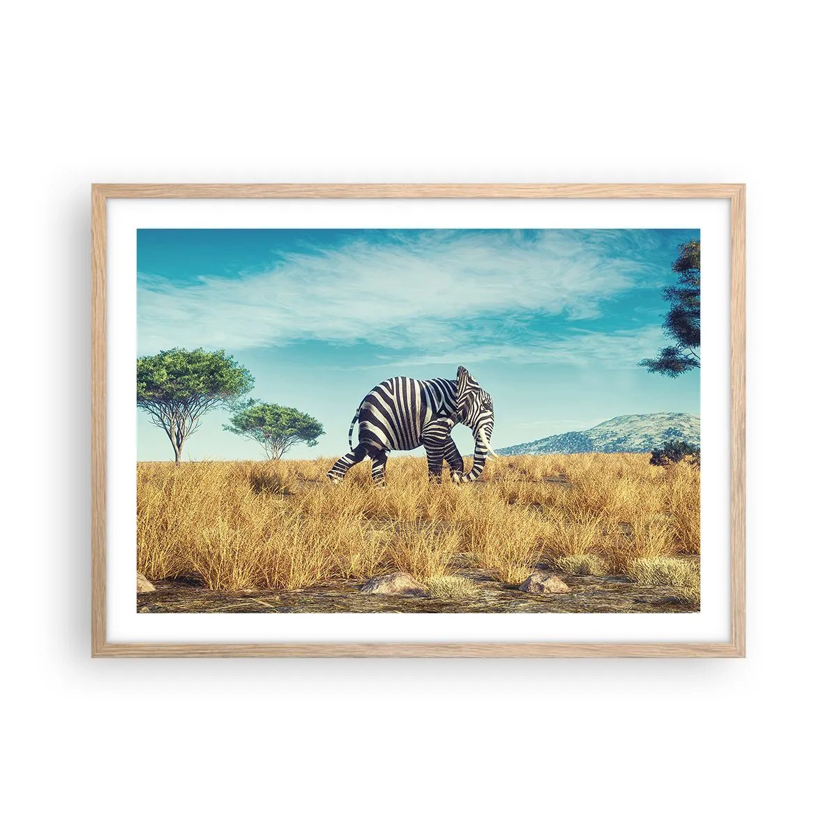 Plakat w ramie jasny dąb - Szarość już niemodna - 70x50 cm