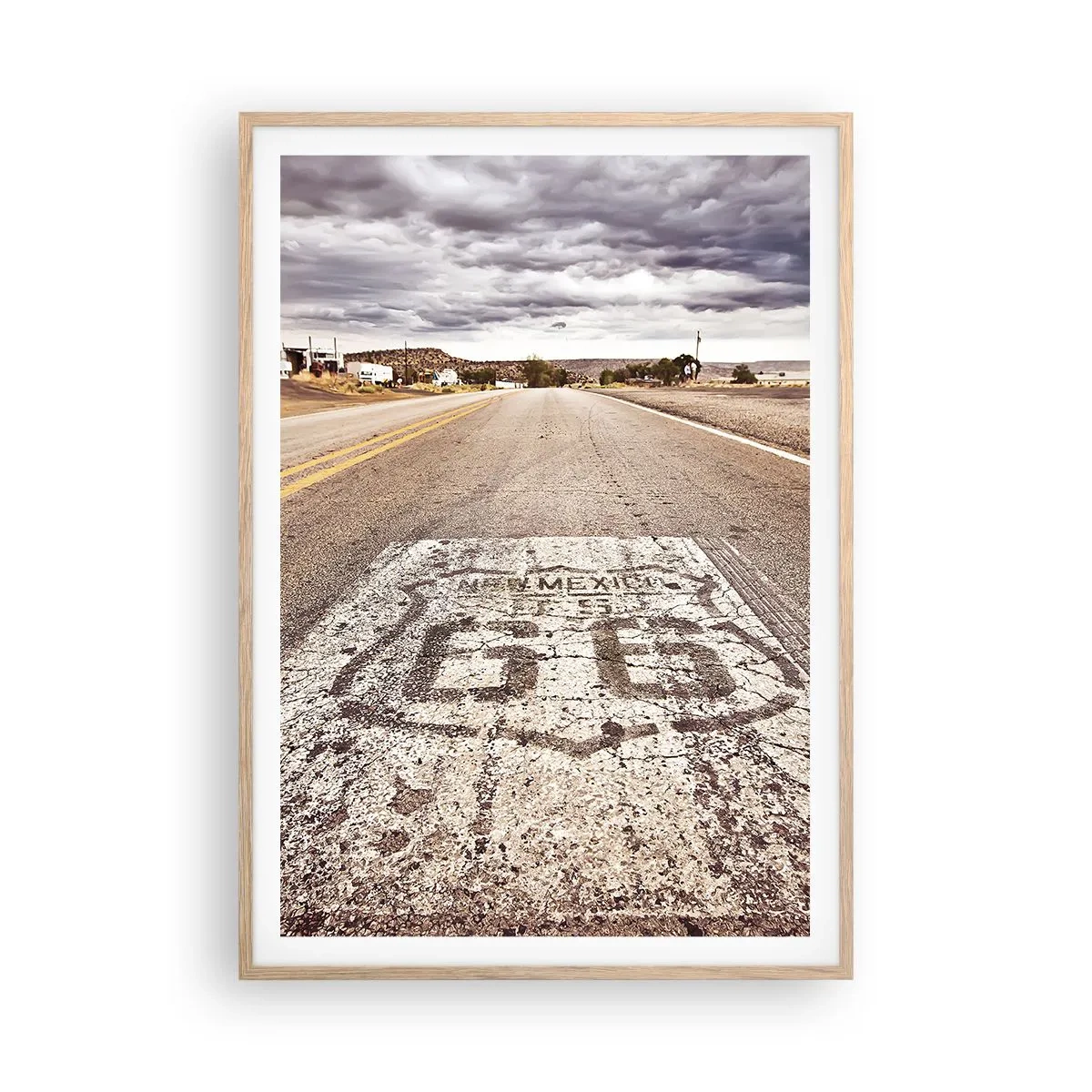 Plakat w ramie jasny dąb - Mother Road - amerykańska legenda - 70x100 cm