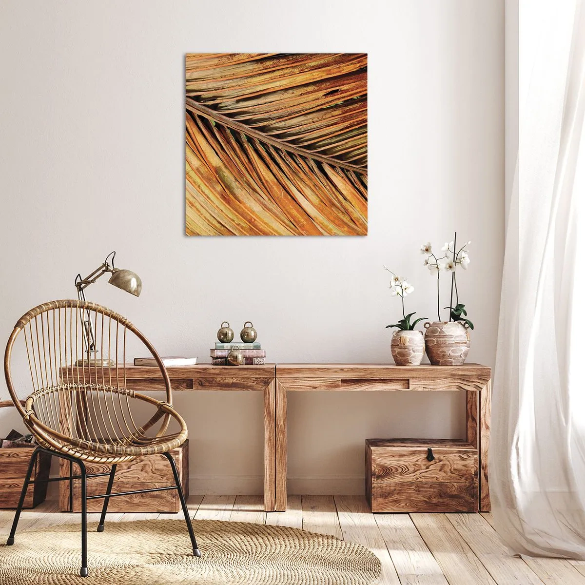 Obraz na płótnie - Kokosowe złoto - 40x40 cm