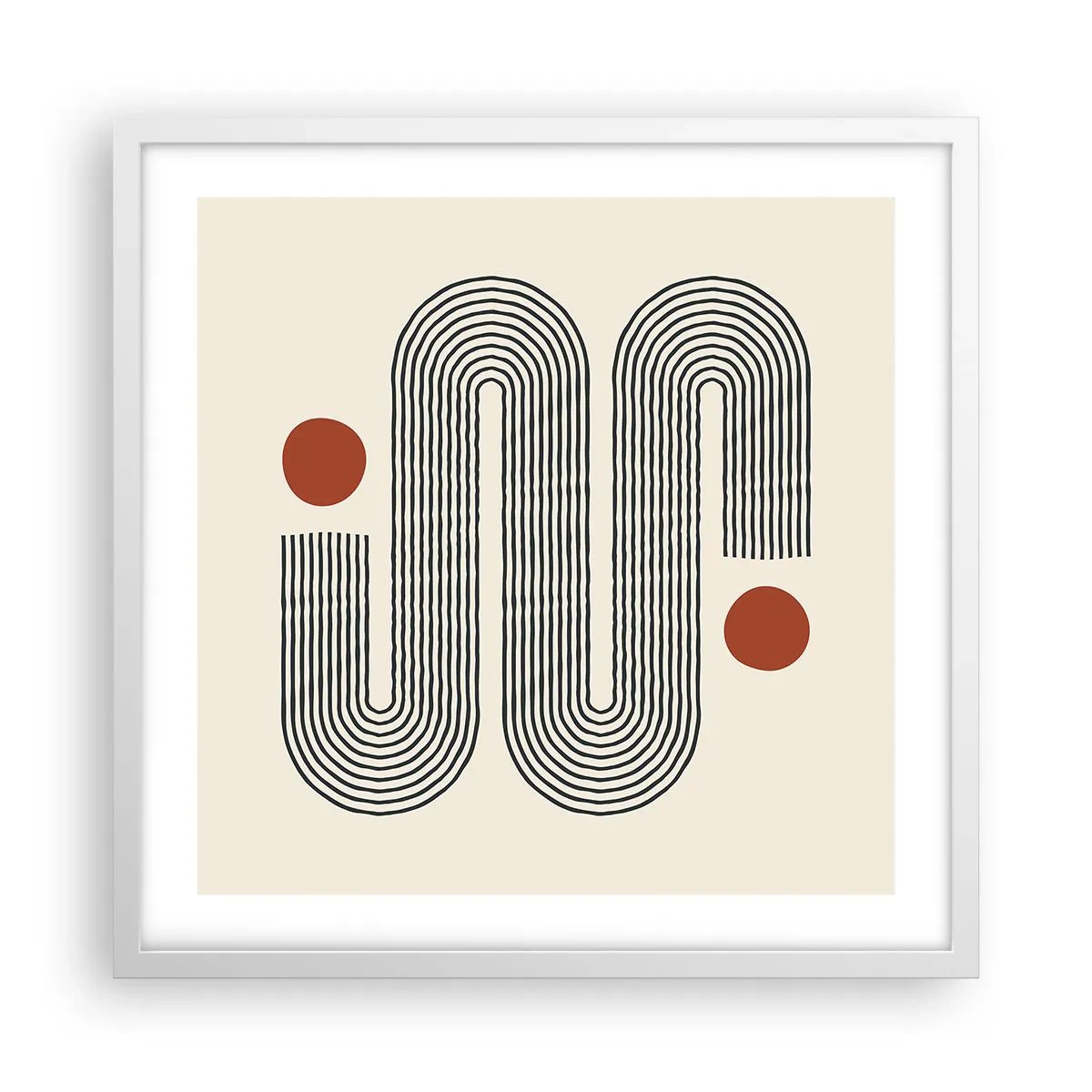 Plakat w białej ramie - Od początku do końca - 50x50 cm